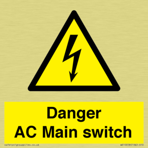 Danger AC Main switch 